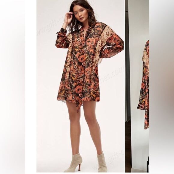 Wilfred Dresses & Skirts - Aritzia Wilfred Bernadette Ruffle Dress Size Medium